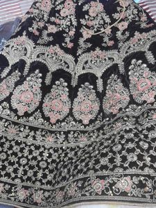 Elegant Black Velvet Lehenga