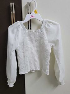 White Long Sleeve Top