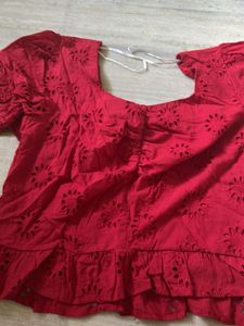 red crop top
