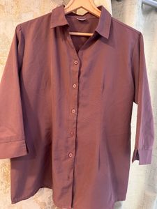 Mauve Button-Down Shirt, Bust- 34/32