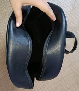 Women Good Quality Black Leather Backpack.