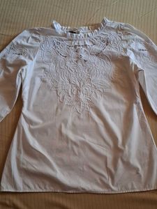White Embroidered Blouse