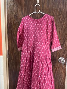 34 Bust Cotton Aline Kurta Set For Women