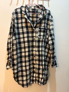 Plaid Flannel Sleep Shirt H&M