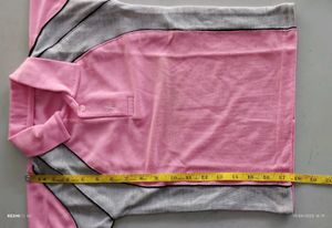 Pink &amp; Grey Polo T Shirt