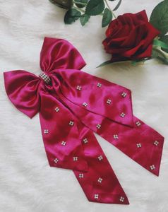 Long Tail Bow With Rhinestone