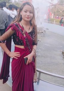 Readymade Saree With Readymade Blouse But Another Colour, Peach Colour...not Used Like Newly