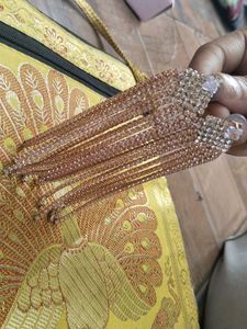 Rhinestone Tassel Earrings