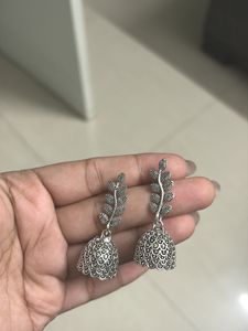 Silver Jhumka Earrings