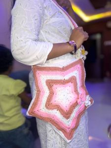 Handmade Star Crochet Shoulder Bag