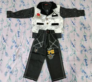 3 PC Suit Set- Velvet Jacket