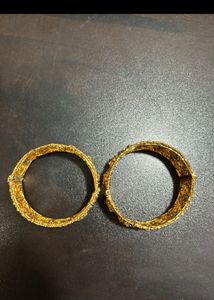 Temple Jewellery Style Golden Bangles
