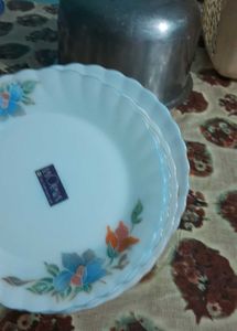 4 La Opala Floral Dinner Plates