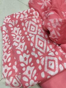 bandhani printed synthetic crepe suit sale