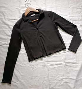 Black Collared Top