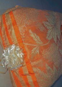 Elegant orange Ethnic Gown