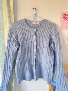 Blue Knit Cardigan