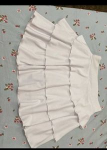 White Ruffle Skort