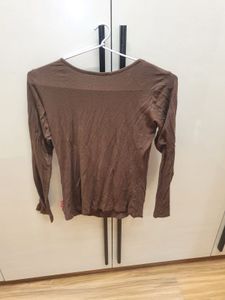 Brown Long Sleeve Top