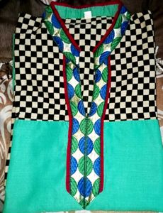 Green Cotton Kurti..