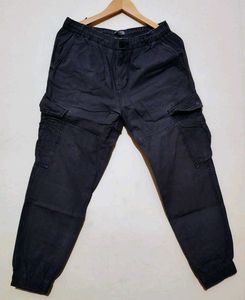 Black Cargo Joggers