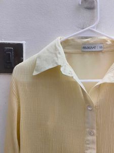 Mauve Button-Down Top