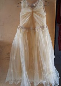Elegant Tulle Dress Bright Yellow