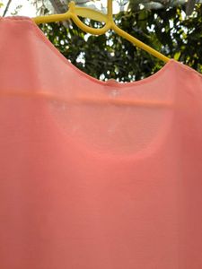 Peach Embroidered Kurta