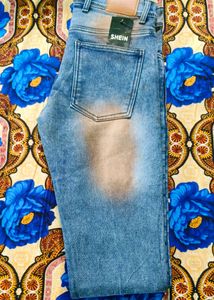 Brand New Shein Acid Wash Jeans (Unique Tinted)