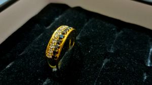 Diamond 💎 And Black Gem Ring 💍