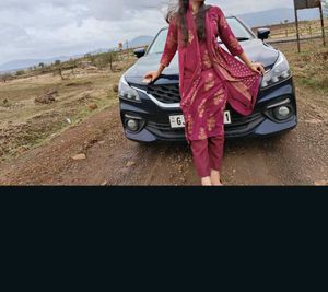 Maroon Printed Kurta Set