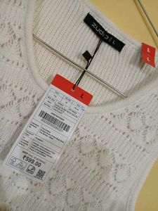 White Korean Short T From Zudio