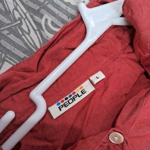 Coral Shirt Top
