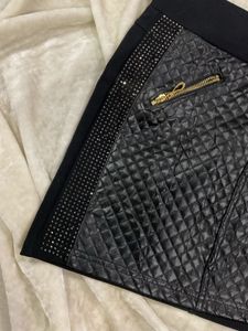 Studded in Style: Luxe Black Skirt