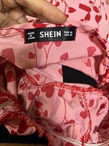 Shein Valentines Day Pink Red Heart Crop Top Tank