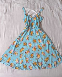 summer i turned pretty coded blue floral sundress