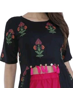 Floral Print Tassel Top Only