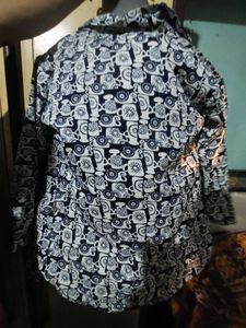 Patterned Button-Up Shirt