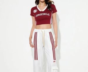 Savana Jersey Red Crop Top