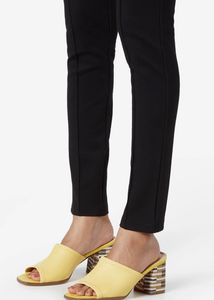 LUNA BLU by Westside Yellow Block-Heeled Mules