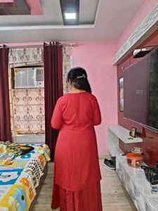 Embroidered Rust 2 Pcs Dress For Karwachauth
