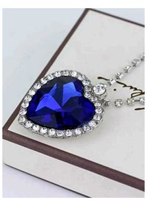 Titanic Blue Heart Necklace