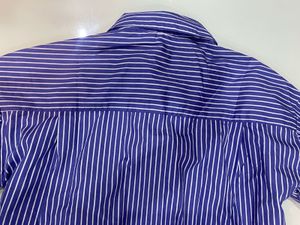 Blue Striped Collared Shirt
