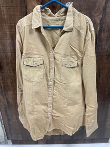 Tan Button-Down Shirt
