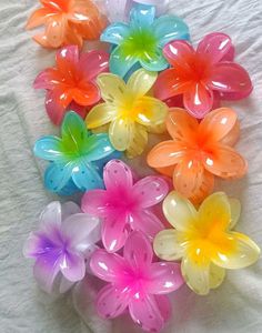 ⭕️Set Of 6!! Trendy Hibiscus Claw Clips