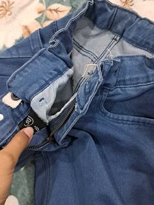 Blue Jeans with Elastic Waistband