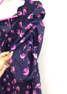 Tokyo Talkies Bodycon Dress With Puff Sleeves