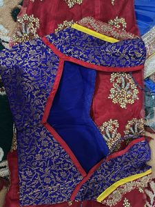 Red &amp; Blue Lehenga Choli Set Never Wore