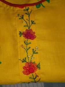 Yellow Embroidered Kurta Set