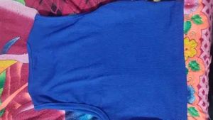 Blue Crop Tank Top